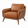 Fotel 90 x 85 x 82 cm brązowy ze skóry syntetycznej w stylu retro